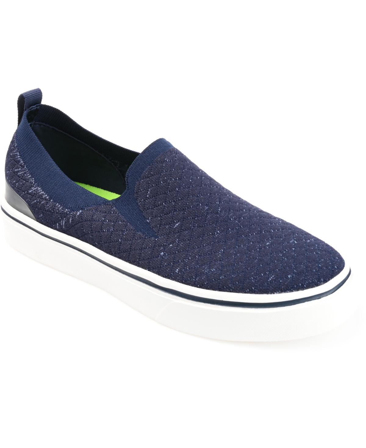 Shop Vance Co. Men's Hamlin Casual Knit Slip-on Sneakers In Blue