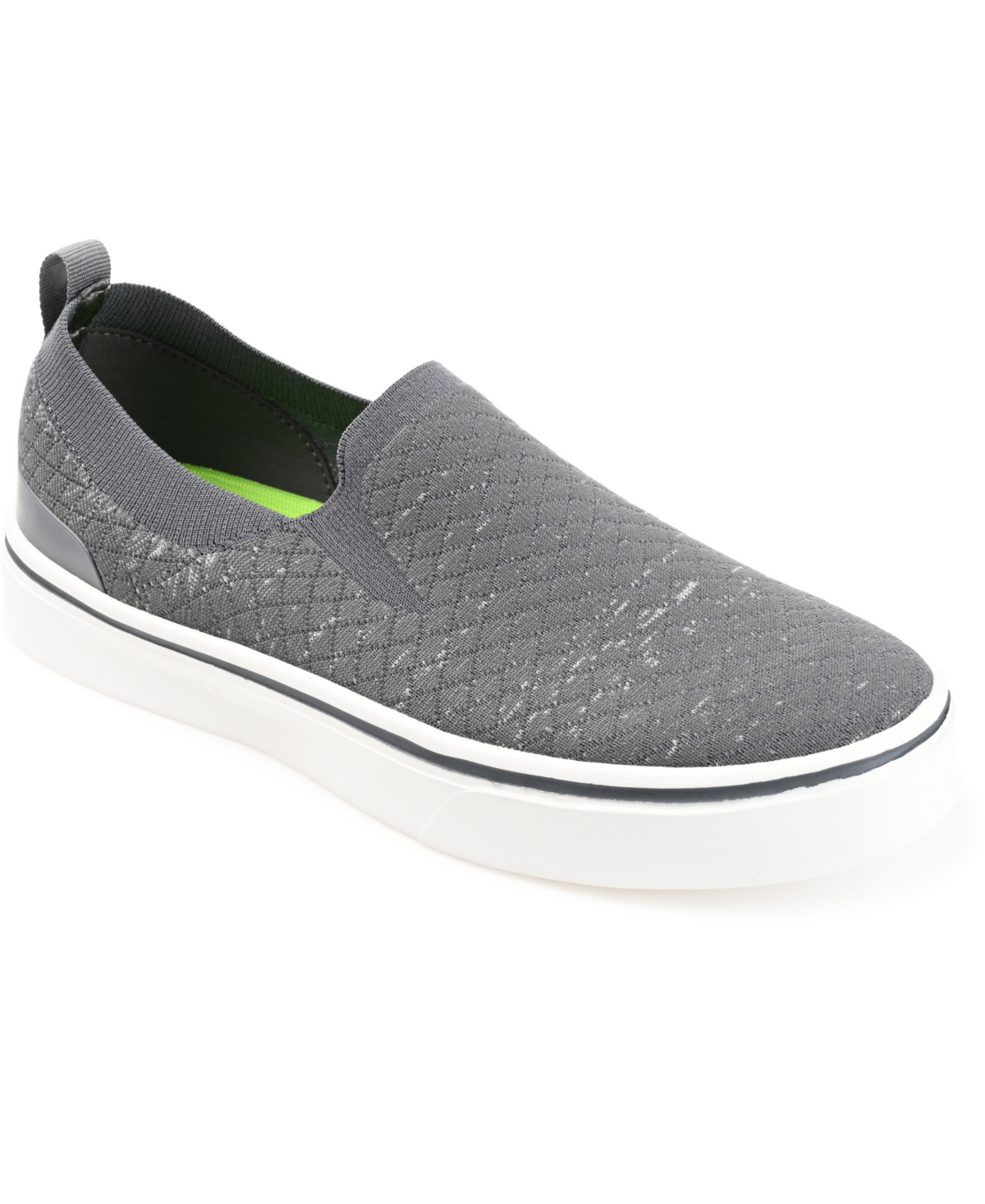 Shop Vance Co. Men's Hamlin Casual Knit Slip-on Sneakers In Gray
