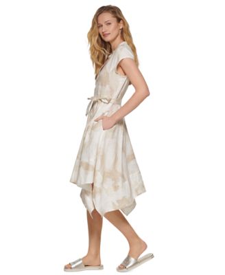 DKNY Pure Women's Printed Cap-Sleeve 