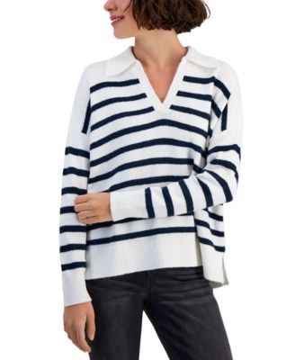 Style \u0026 Co Petite Stripe Polo Pullover 