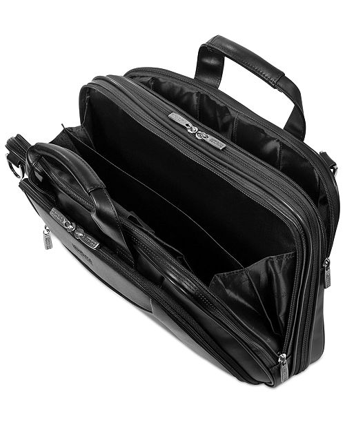 Cole Reaction Leather Double Gusset Laptop Briefcase