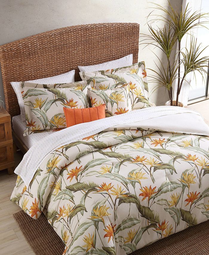 Tommy Bahama Home Birds of Paradise Reversible 3 Piece Duvet Cover Set