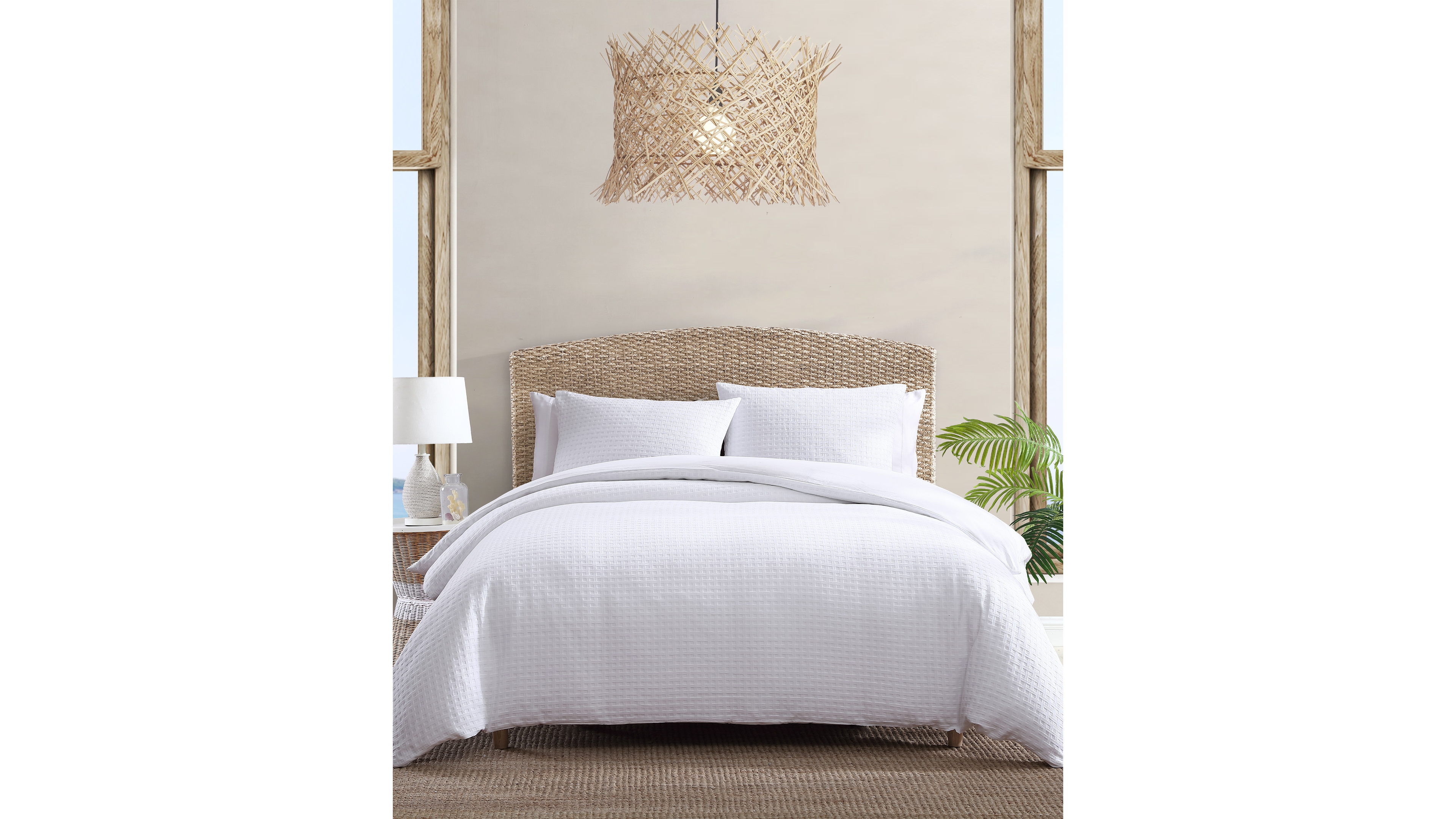 Tommy Bahama Home Basketweave Solid 3-Pc. Piece Comforter Set, Queen