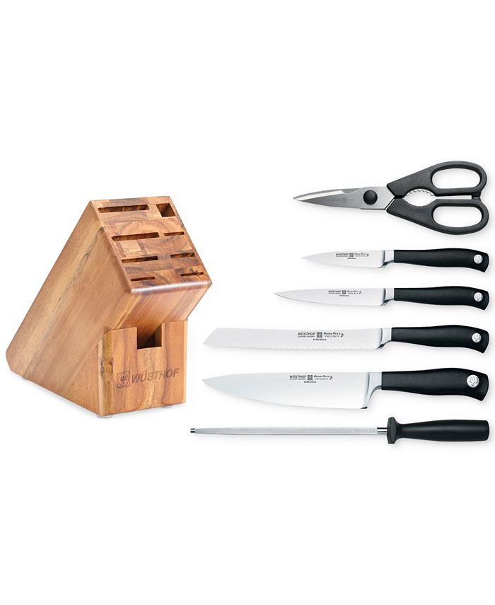 Wüsthof Grand Prix II 7Piece Knife Block Set, Acacia Macy's