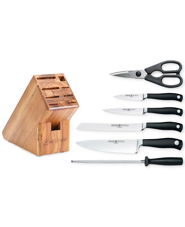 Wüsthof Grand Prix II 7Piece Knife Block Set, Acacia & Reviews
