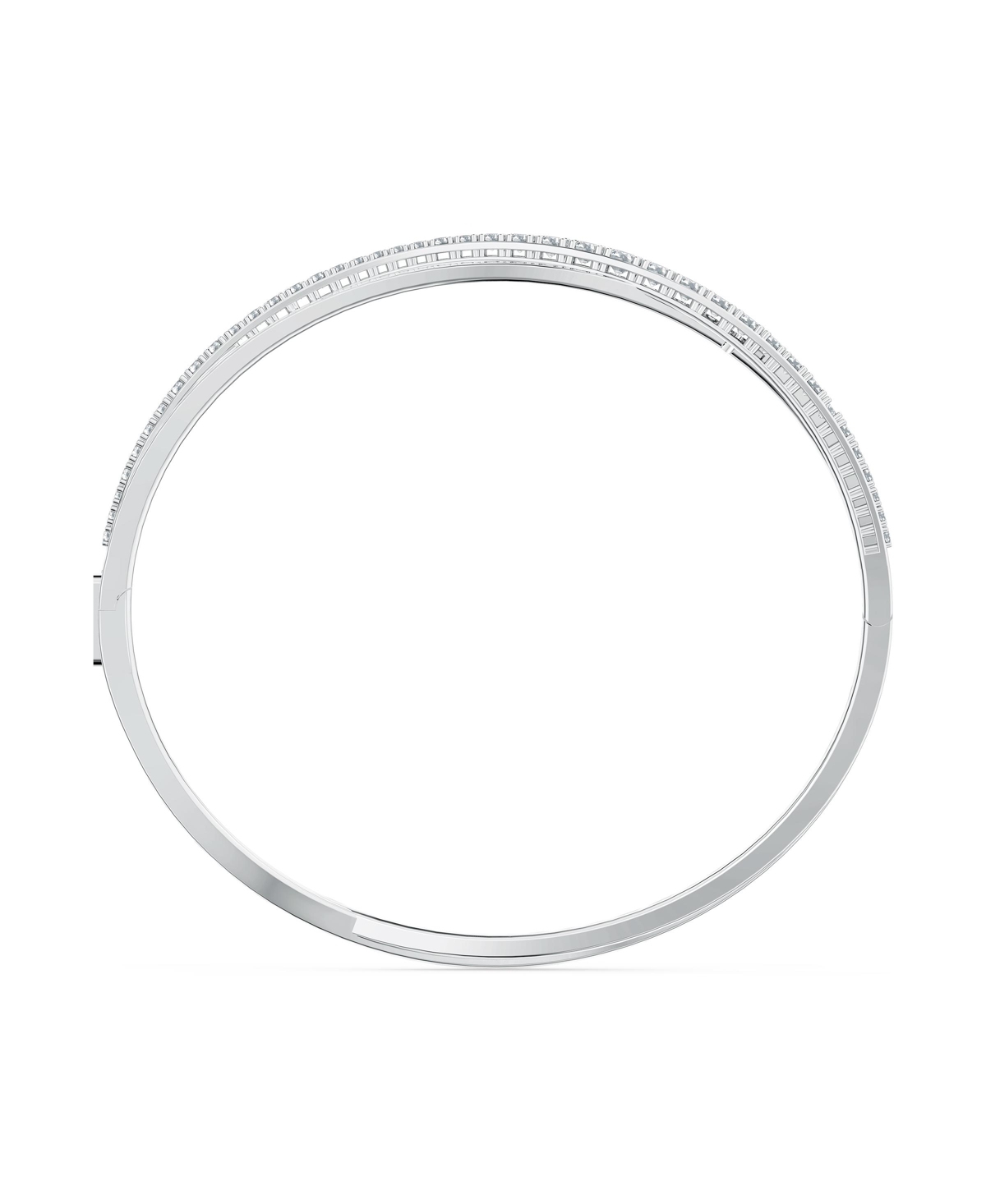 Swarovski Twist Rhodium Plated Bangle