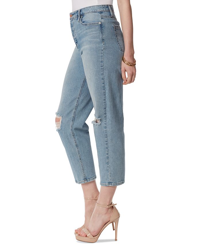 Jessica Simpson Women's Throwback High Rise Straight Leg Crop Jeans - Vintage Style - View #6