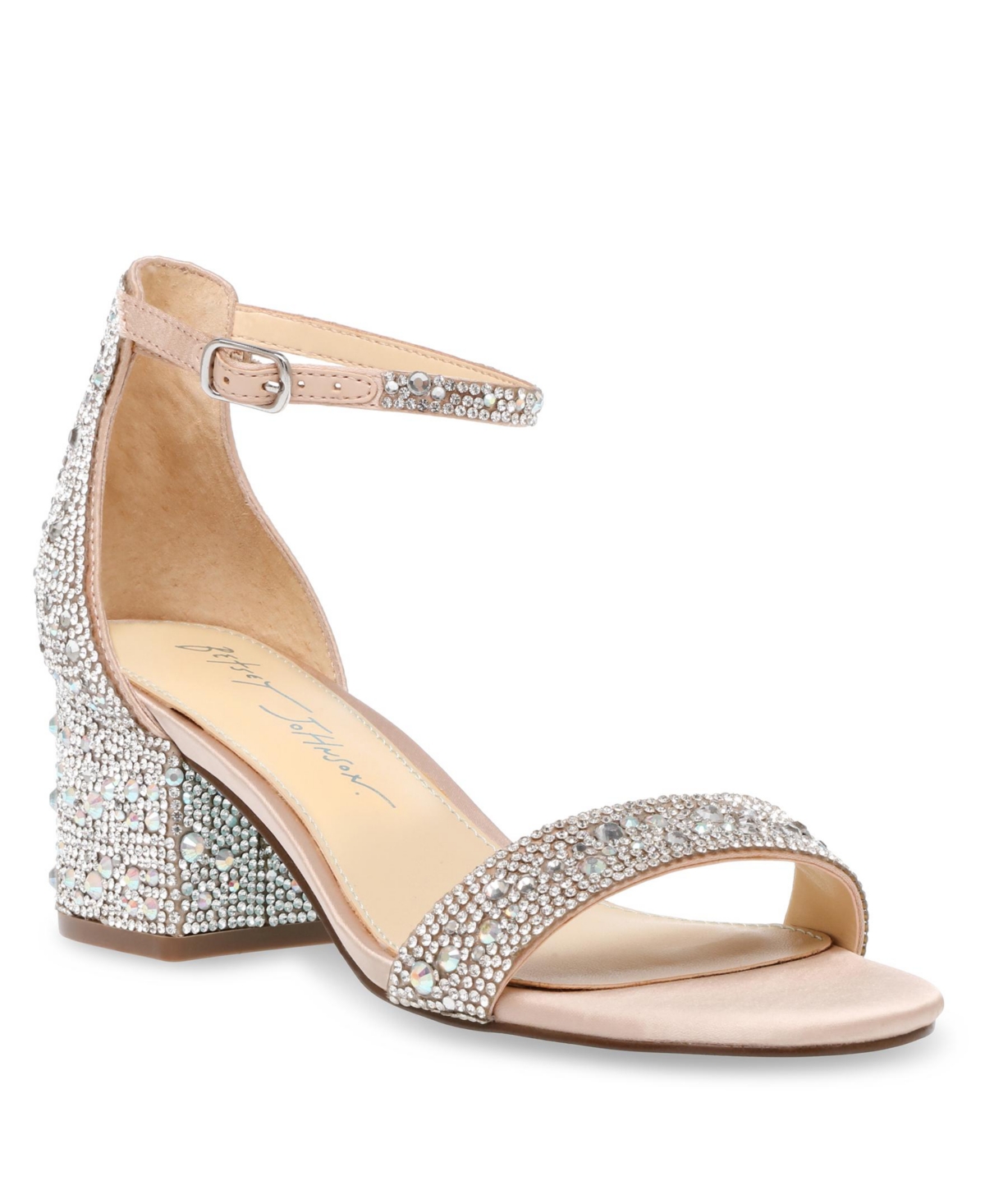 Women's Mari Block Heel Evening Sandals - Champagne
