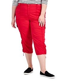 Plus Size Bungee-Hem Capri Pants, Created for Macy's