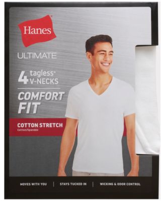 Men's Ultimate&reg; 4-Pk. Moisture-Wicking Stretch V-Neck T-Shirts
