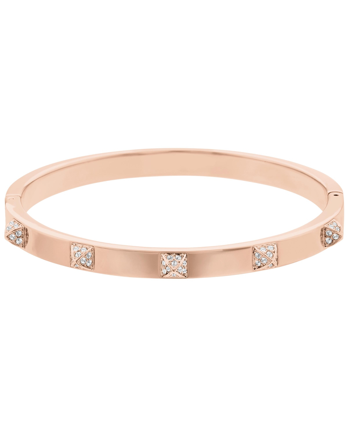 Shop Swarovski Tactic Rose Gold Tone Plated Bangle In Rose Gold-plated