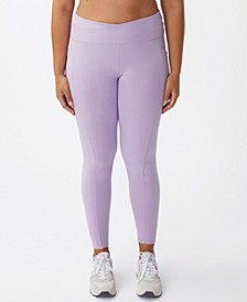 Trendy Plus Size Active Ultra Soft Cross Over Full Length Tight Pants