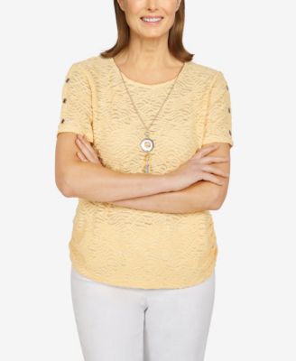 alfred dunner yellow tops