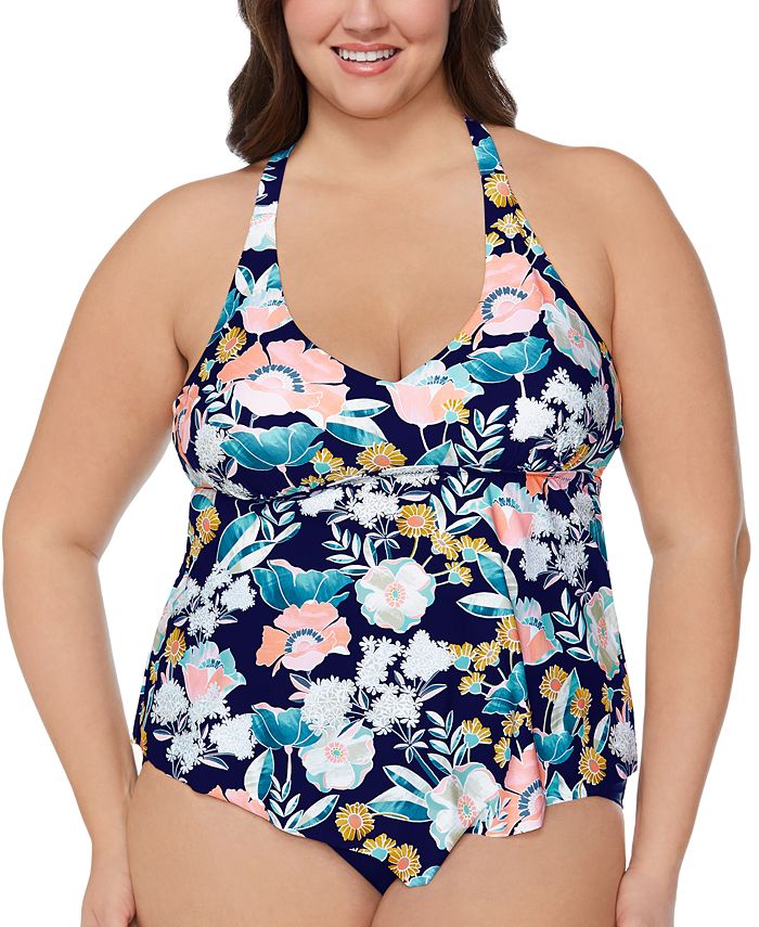 Raisins Curve Trendy Plus Size Trinidad Tankini Top Macy's