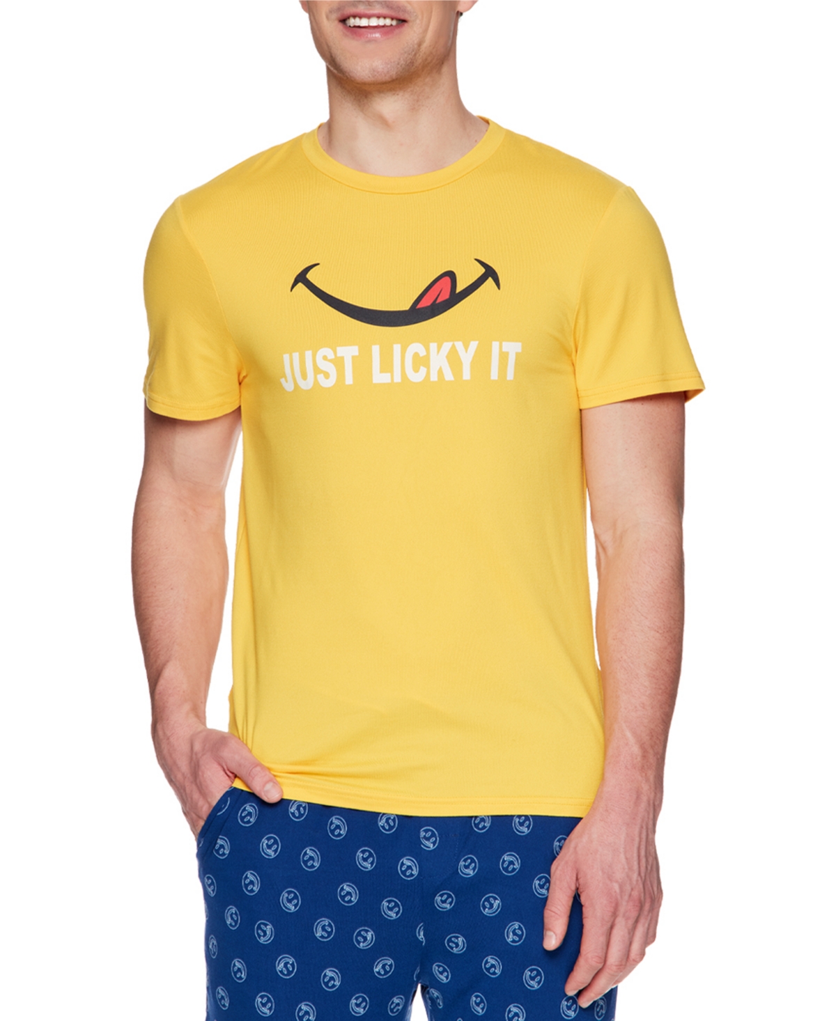 Shop Joe Boxer Men's Fun Just Licky It Graphic T-shirt In Gold-tone