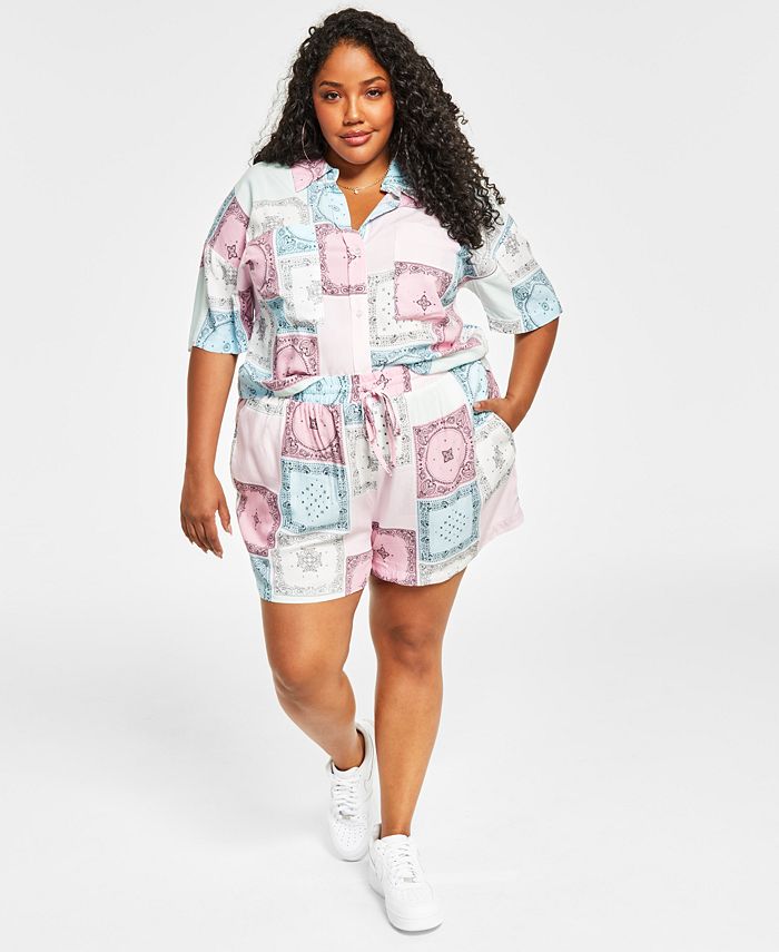 Macy's shorts plus size outlet