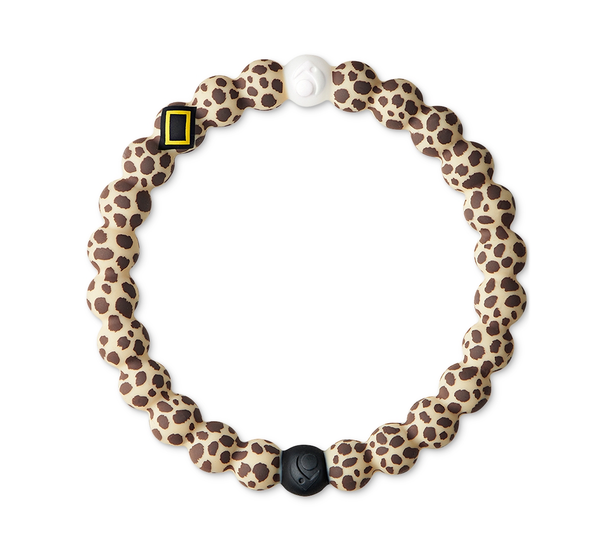 Lokai Beaded National Geographic African Cheetah Stretch Bracelet