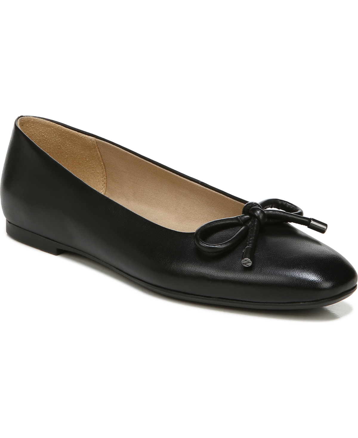 Naturalizer Poetic Flats Women's Shoes In Black Leather ModeSens