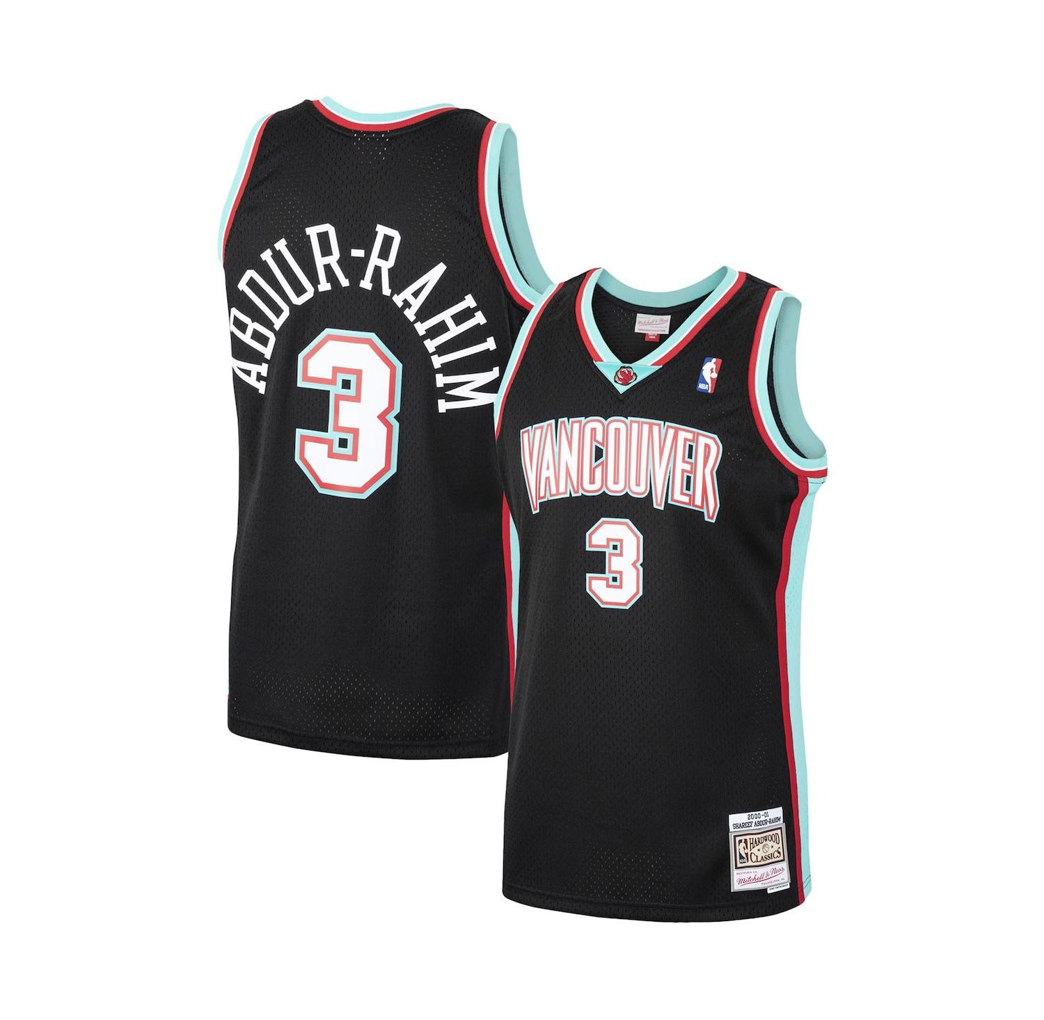 Men's Shareef Abdur-Rahim Black Vancouver Grizzlies 2000-2001 Hardwood Classics Swingman Jersey