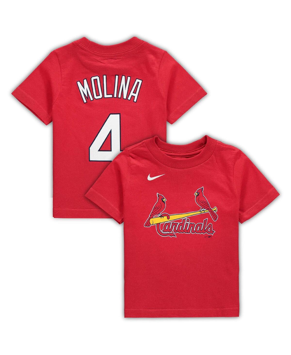 Nike Babies' Infant Boys And Girls  Yadier Molina Red St. Louis Cardinals Player Name And Number T-shirt