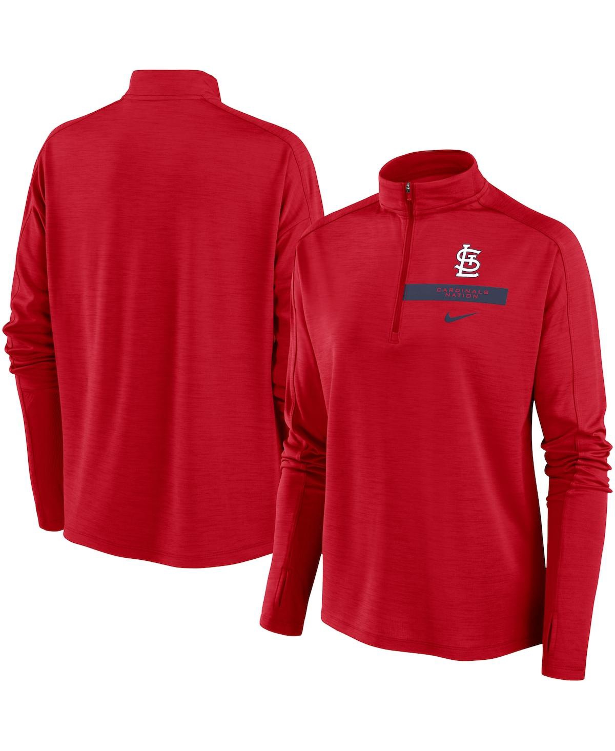 Nike Women's  Red St. Louis Cardinals Primetime Local Touch Pacer Quarter-zip Top