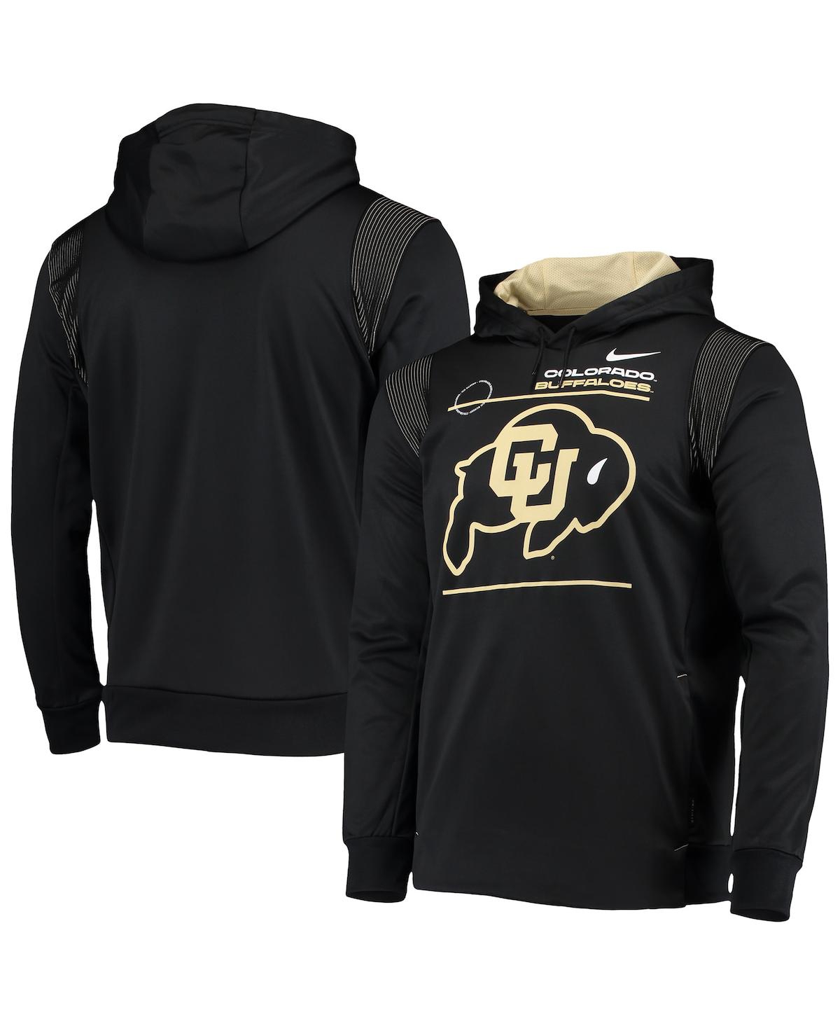 Men's Nike Black Colorado Buffaloes 2021 Team Sideline Performance Pullover Hoodie
