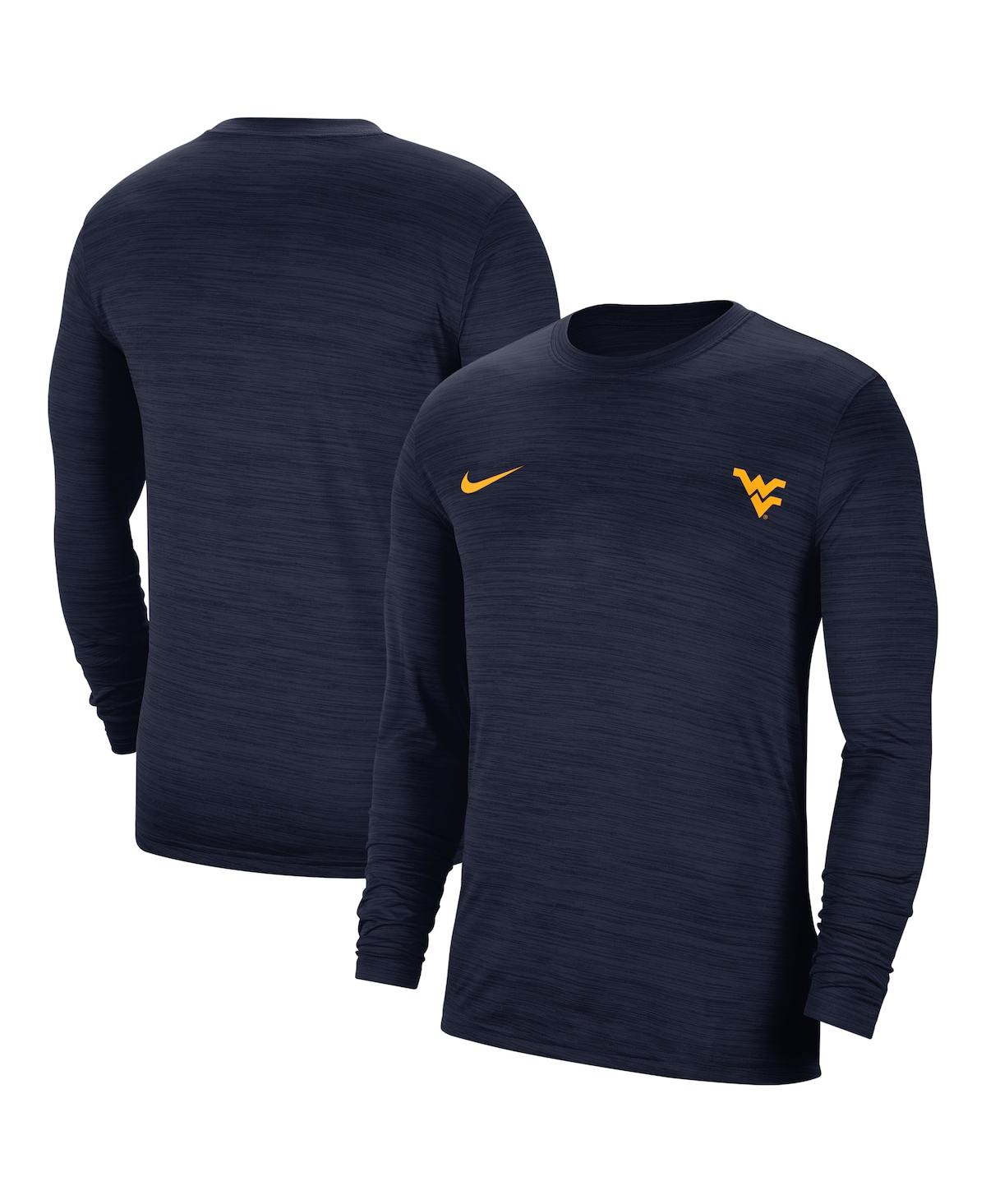Men's Nike Navy West Virginia Mountaineers Velocity Legend Performance Long Sleeve T-shirt