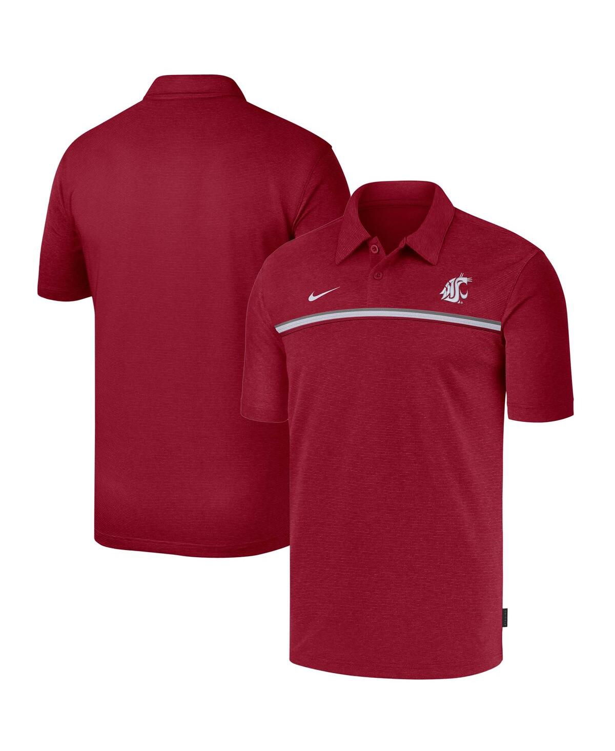 Men's Nike Crimson Washington State Cougars 2020 Early Season Coaches Performance Polo Shirt