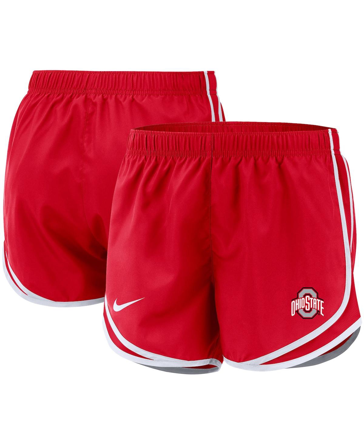 Women's Nike Scarlet Ohio State Buckeyes Team Tempo Performance Shorts