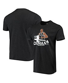 Men's Kevin Durant Heathered Black Brooklyn Nets Player Graphic T-shirt