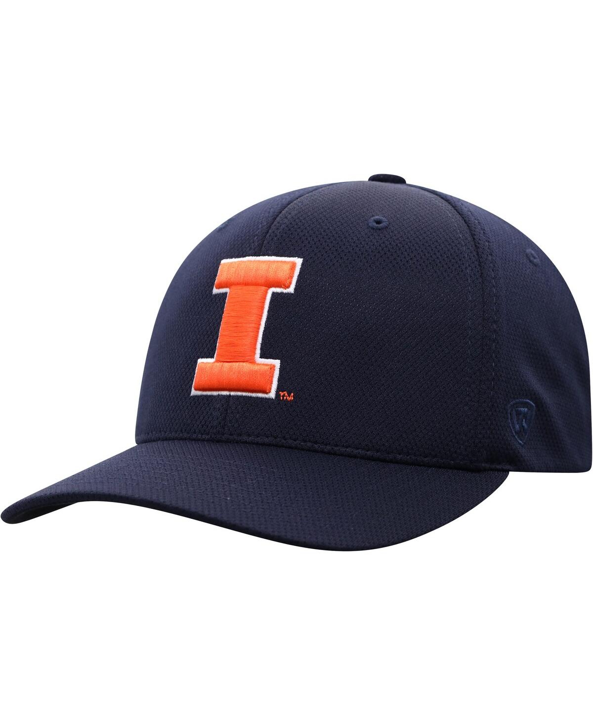 Top Of The World Navy Illinois Fighting Illini Deluxe Flex Hat In Navy