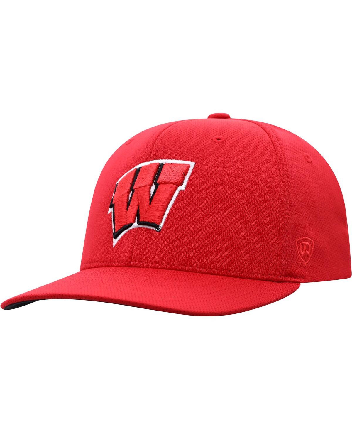 Men's Top of The WorldWisconsin Badgers Reflex Logo Flex Hat - Red