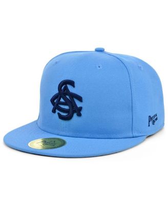 Men's Light Blue Smart Set Athletic Club of Brooklyn Black Fives Fitted Hat