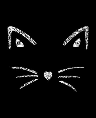 Women's V-neck Word Art Whiskers T-shirt