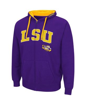 Men's Purple LSU Tigers Big and Tall Full-Zip Hoodie