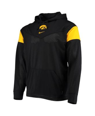 Men's Black Iowa Hawkeyes Sideline Jersey Pullover Hoodie