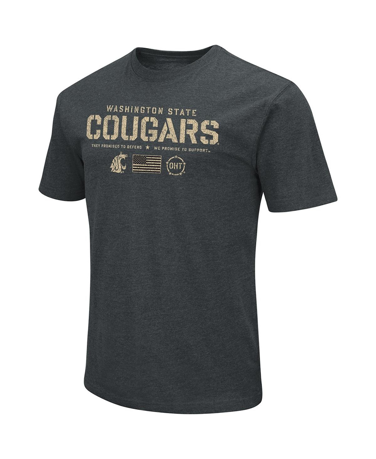 Shop Colosseum Men's  Heathered Black Washington State Cougars Oht Military-inspired Appreciation Flag 2.0