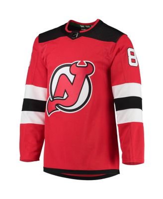 adidas Men's Jack Hughes Red New Jersey Devils Home Authentic Pro Player Jersey