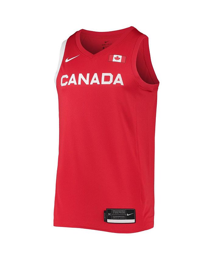 Nike Men's Red, White Canada Basketball 2020 Summer Olympics Limited