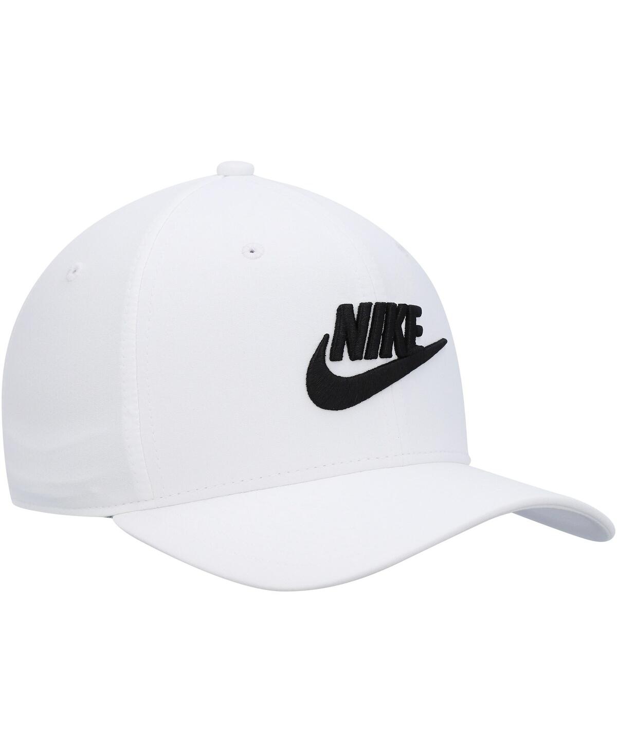Shop Nike Men's  White Classic99 Futura Swoosh Performance Flex Hat