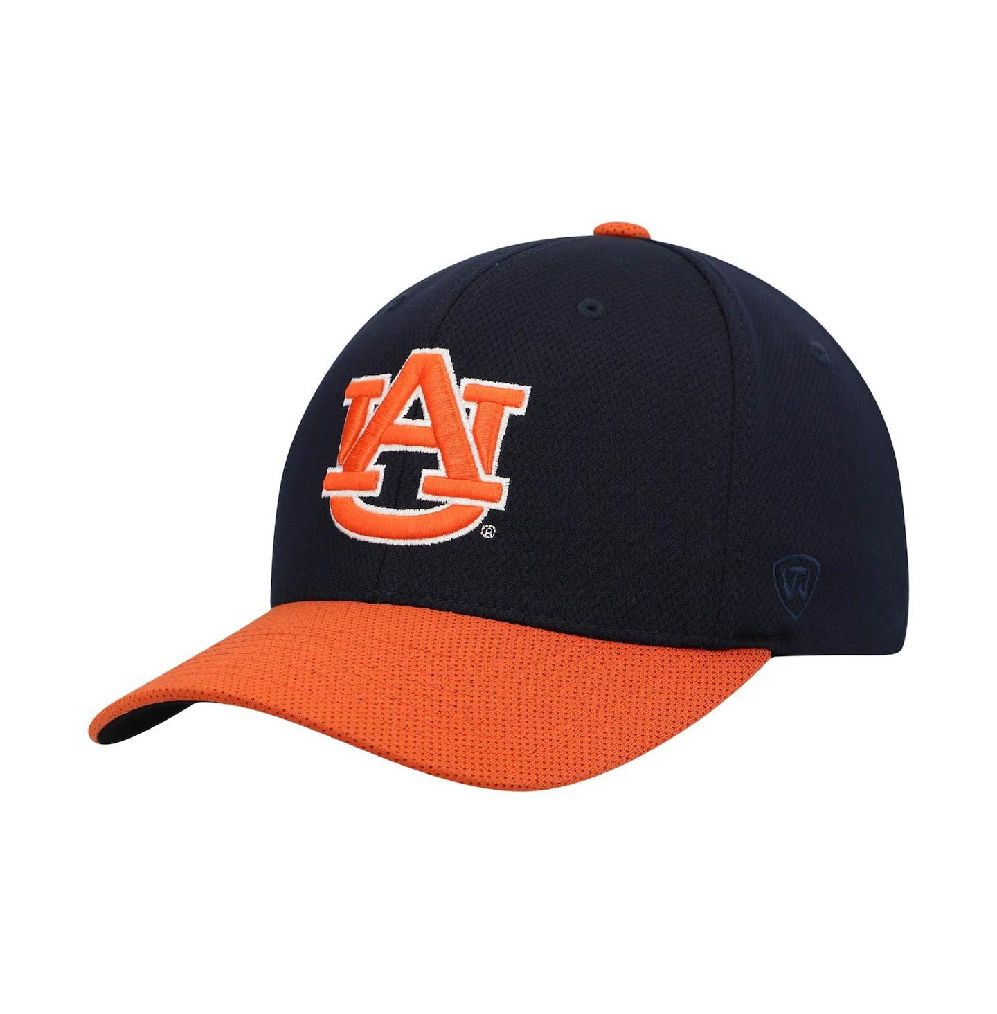 Мужская кепка Top of the World Navy, Orange Auburn Tigers Two-Tone Reflex Hybrid Tech Flex Hat — фото 4