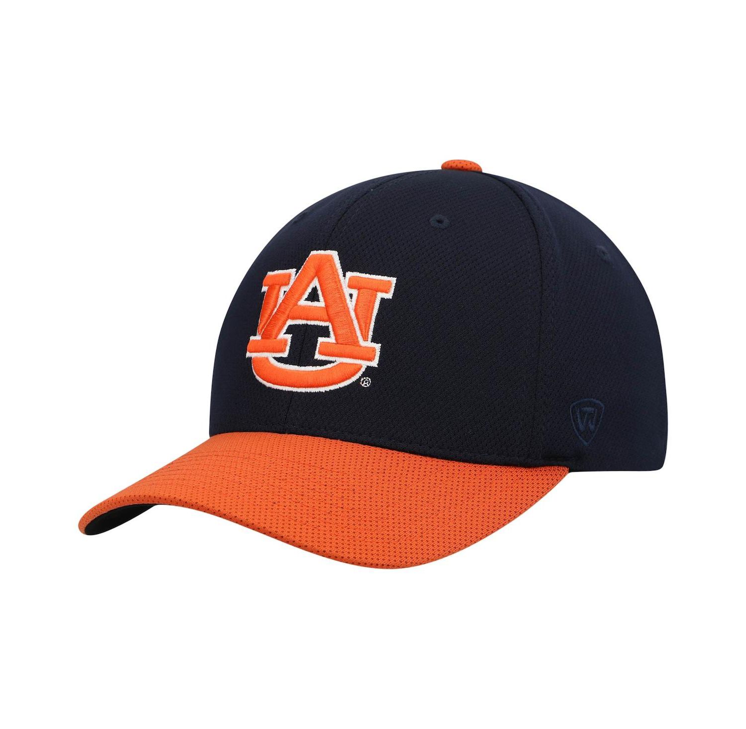 Men's Navy, Orange Auburn Tigers Two-Tone Reflex Hybrid Tech Flex Hat
