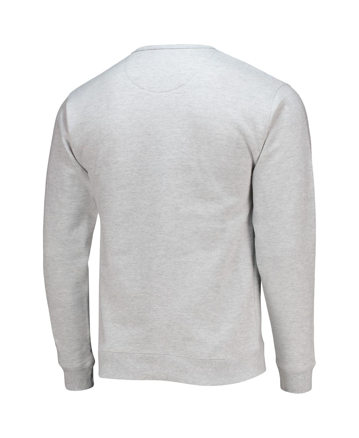 Shop League Collegiate Wear Men's  Heathered Gray Auburn Tigers Upperclassman Pocket Pullover Sweatshirt