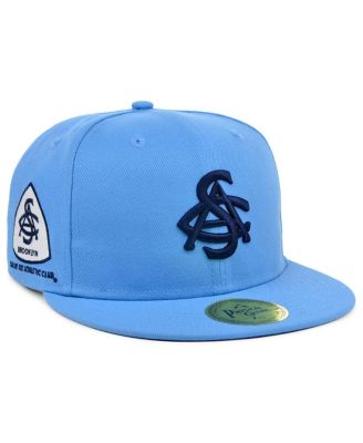 Men's Light Blue Smart Set Athletic Club of Brooklyn Black Fives Fitted Hat