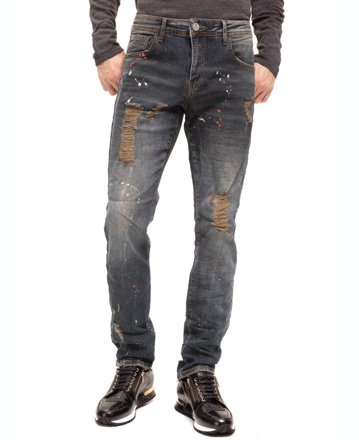 Men's Modern Sepia Denim Jeans - Indigo