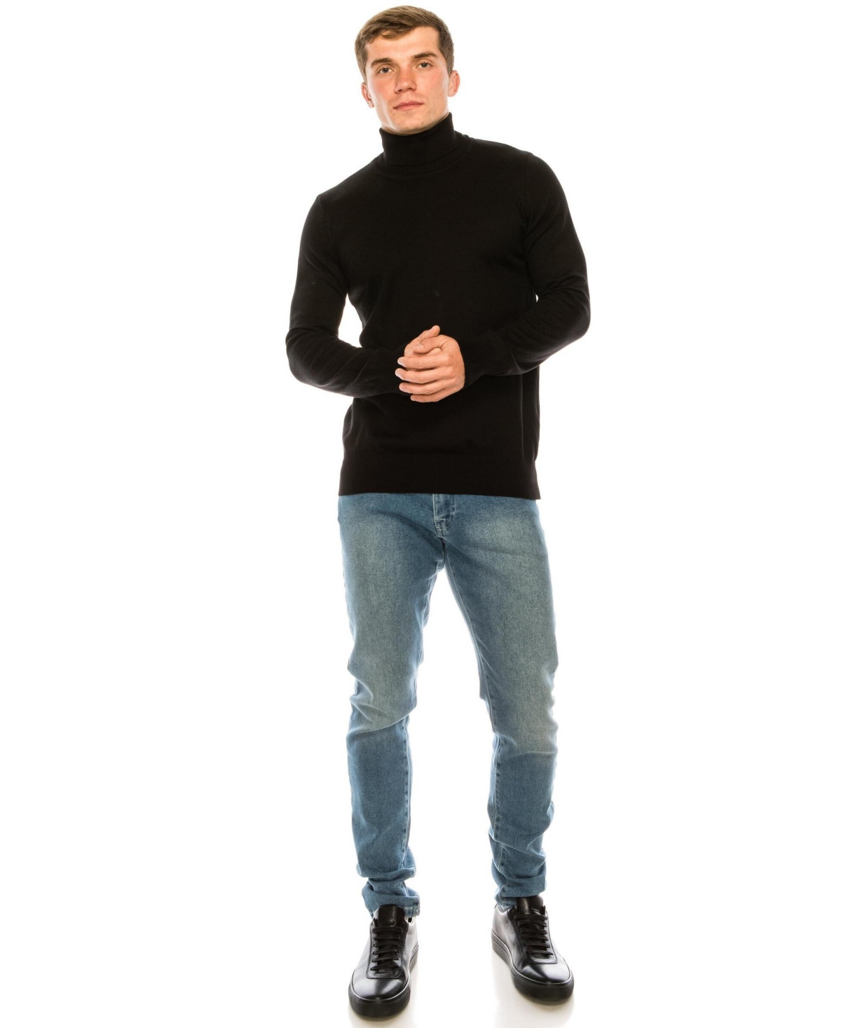 Ron Tomson Men's Modern Roll Neck Sweater