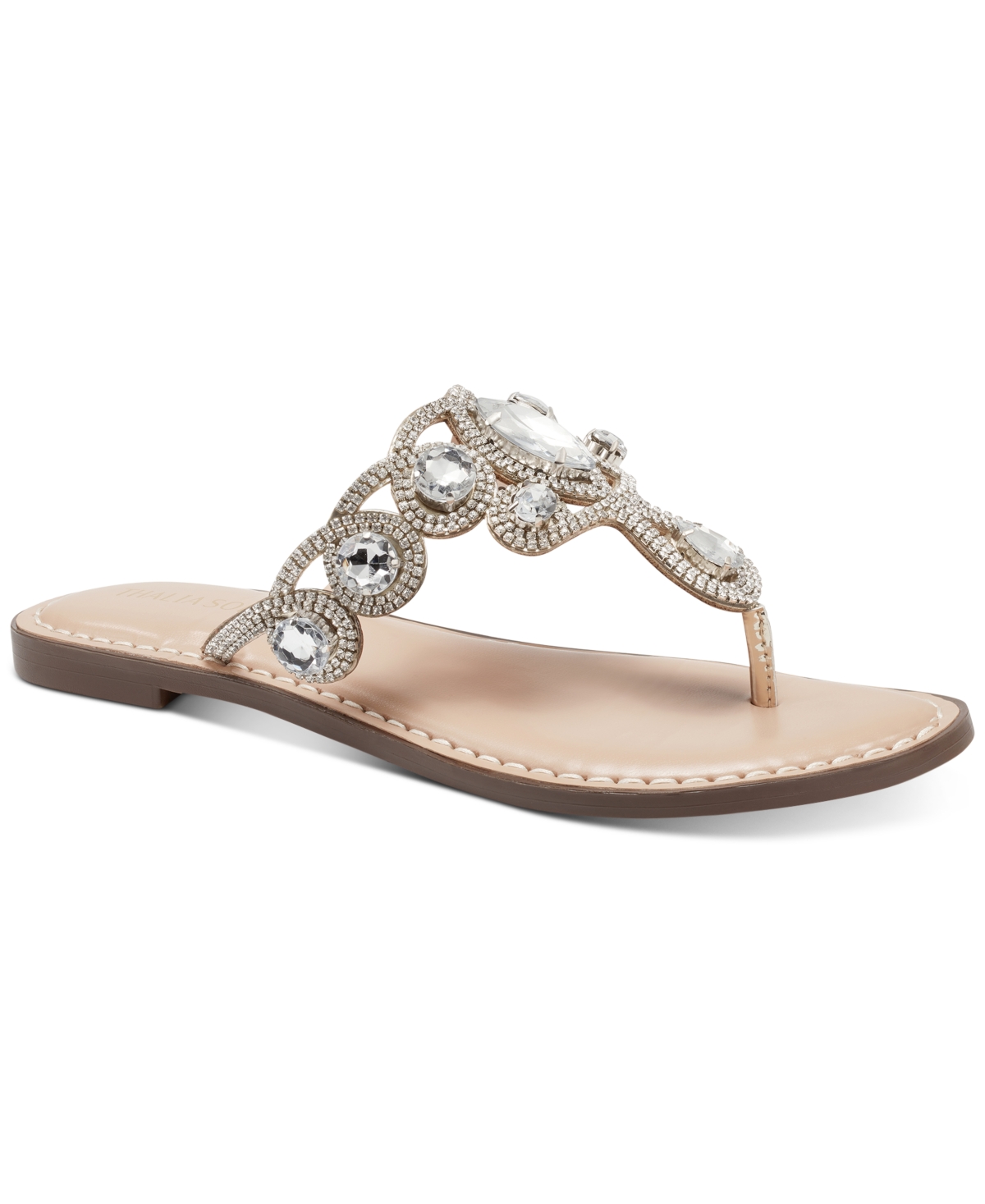 Thalia Sodi Women's Willa Embellished Flat Sandals, Created For Macy's