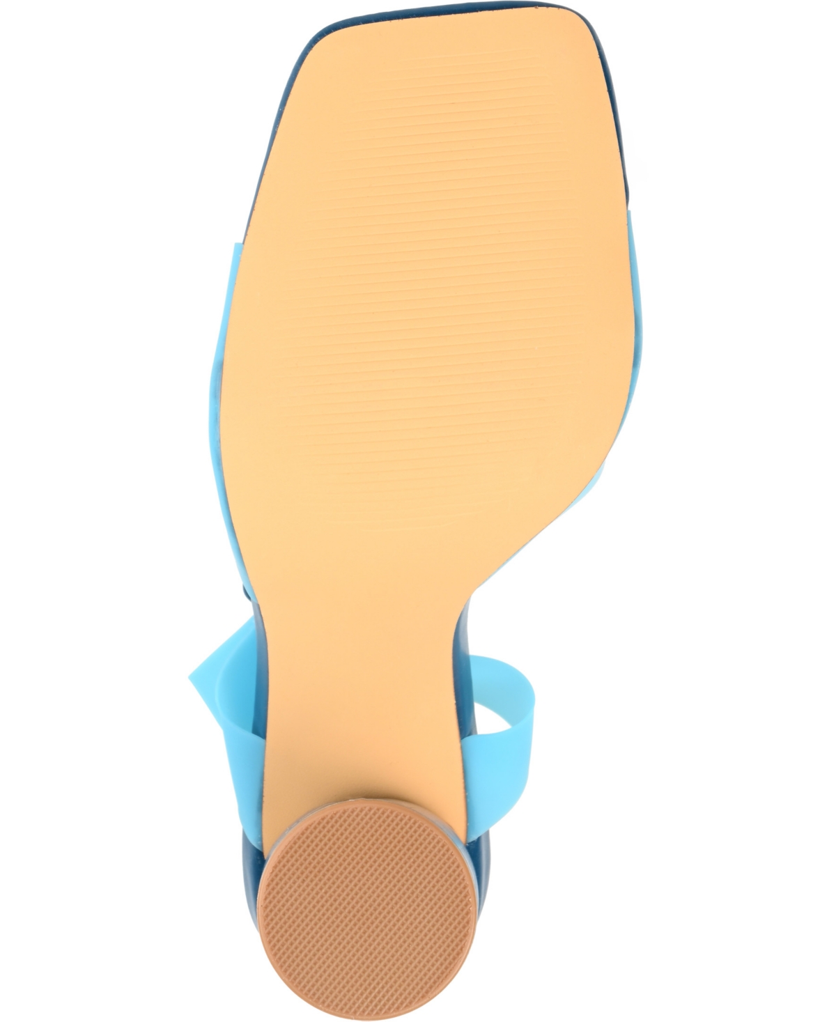 Journee Collection Women's Luca Vinyl Double Strap Block Heel Dress Sandals