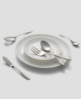 Swirl Sand 89-Piece Flatware Set, Service for 12