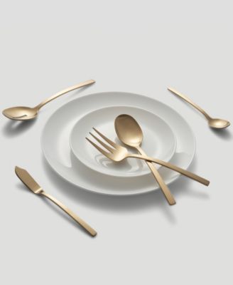 Beacon Gold Satin 45-Piece Flatware Set, Service for 8